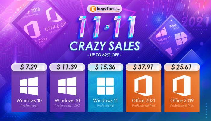 Get the Cheapest Windows 10 for $7.29 from Keysfan’s 11.11 Sales (SPONSORED)