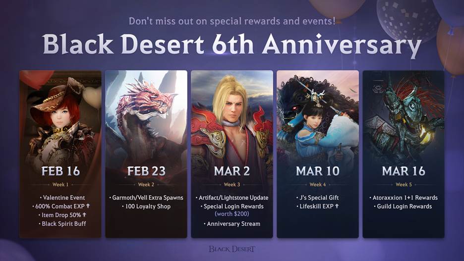 Black Desert Online Adds Artifacts & Lightstones and Celebrates Two Anniversaries With Events and Rewards