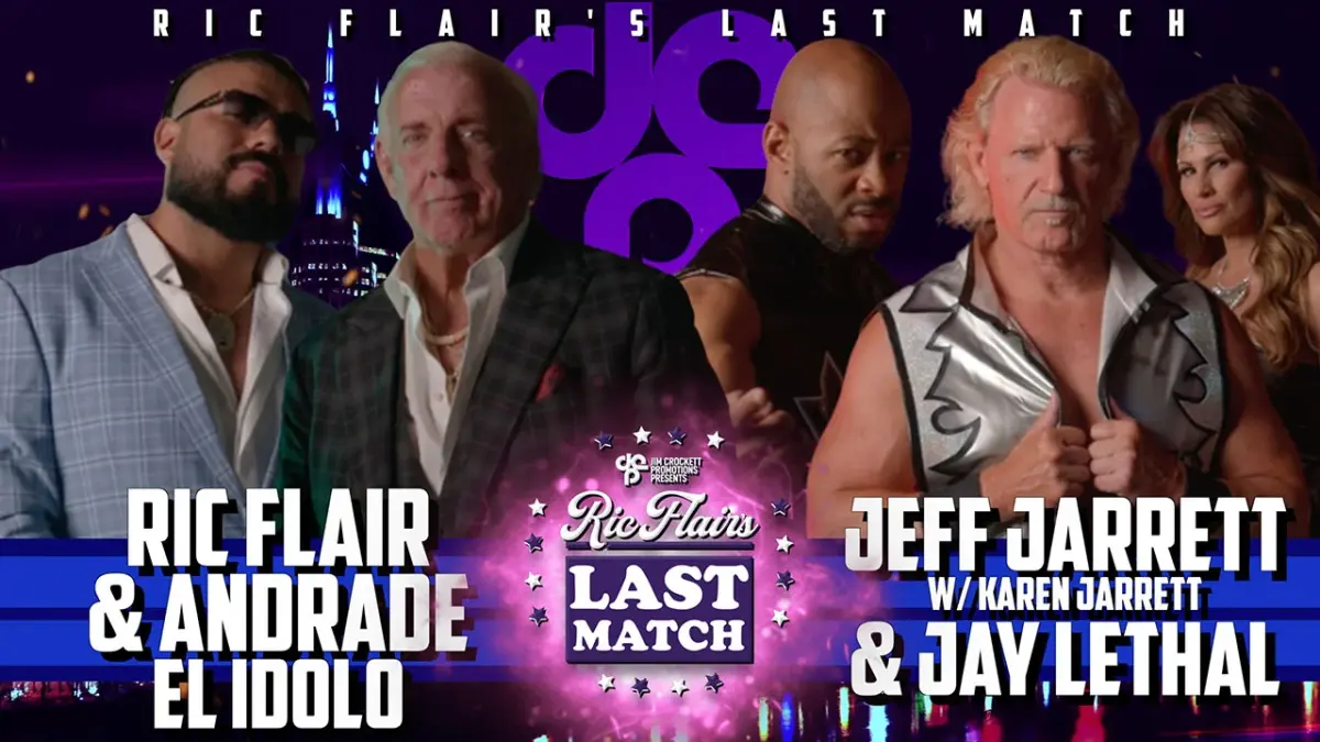 Ric Flair’s Last Match Live Coverage (07/31) – Flair & Andrade Vs. Lethal & Jarrett